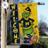 NCAA Mississippi State Bulldogs Football Grinch Welcome Christmas Garden Flag – Custom Name