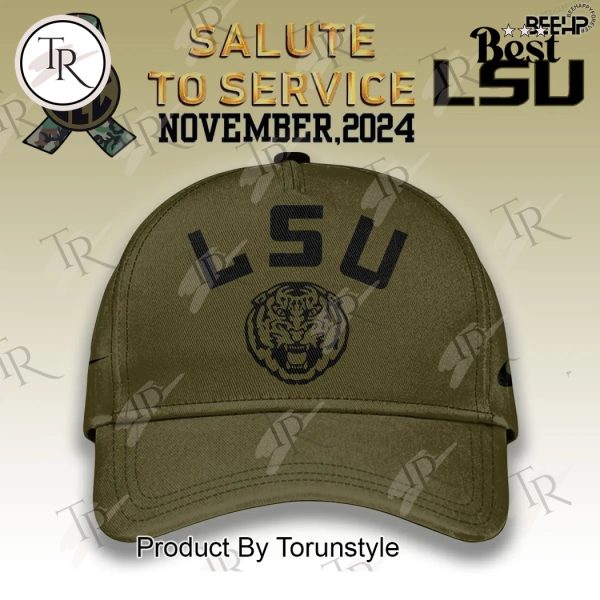 LSU Tigers Camo 2024 Salute to Service Combo Hoodie, Longpants, Cap