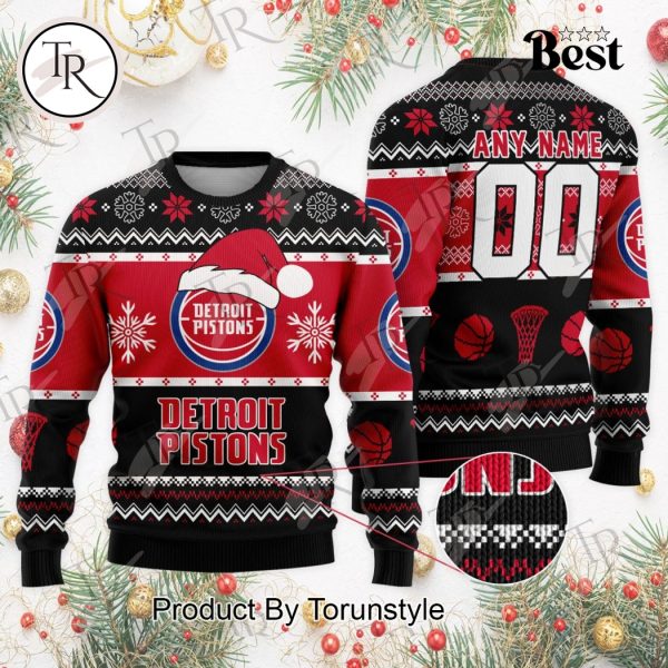 NBA Detroit Pistons Special Christmas Ugly Sweater Design