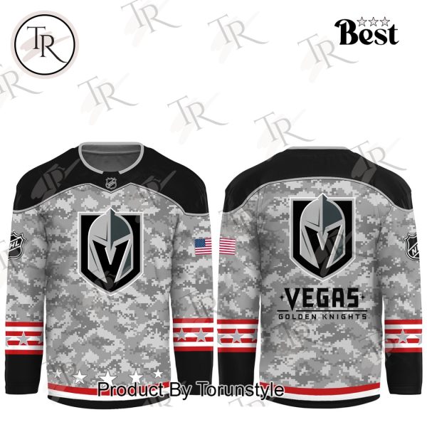 NHL Vegas Golden Knights Arctic Camo 2024 Salute to Service Club Hockey Jersey