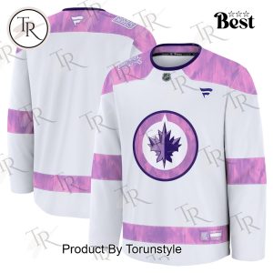 NHL Winnipeg Jets 2024 Hockey Fights Cancer Practice Jersey – White