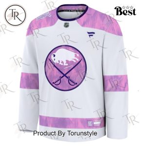 NHL Buffalo Sabres 2024 Hockey Fights Cancer Practice Jersey – White