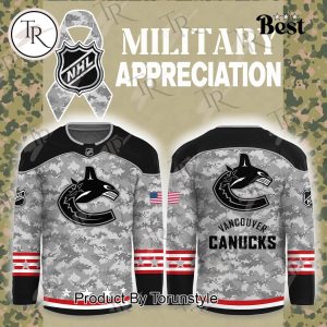 NHL Vancouver Canucks Arctic Camo 2024 Salute to Service Club Hockey Jersey