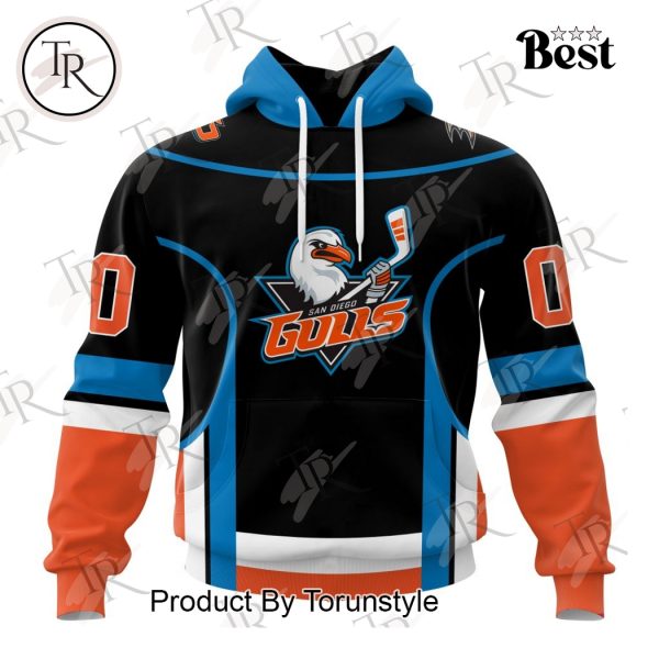 AHL San Diego Gulls Personalized 2024 Home Kits Hoodie