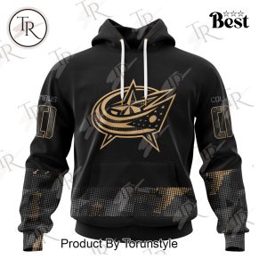 NHL Columbus Blue Jackets Personalized Military Appreciation Design Hoodie