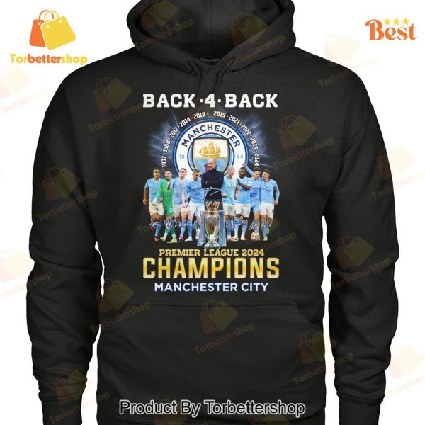 Back 4 Back Manchester City Premier League 2024 Champions Unisex T-Shirt