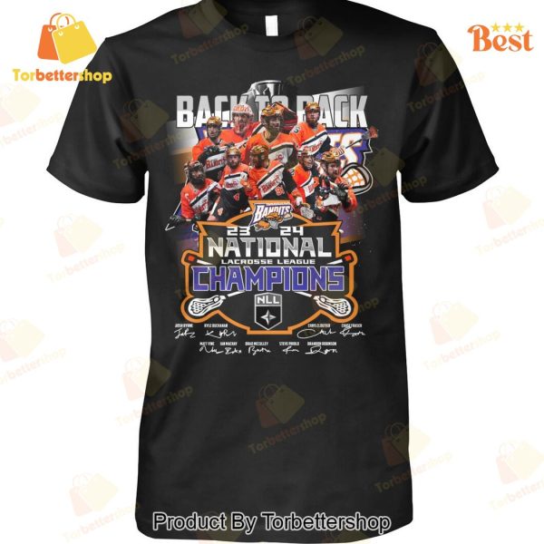 Back To Back NLL Buffalo Bandits National Lacrosse League Champions Signature Unisex T-Shirt