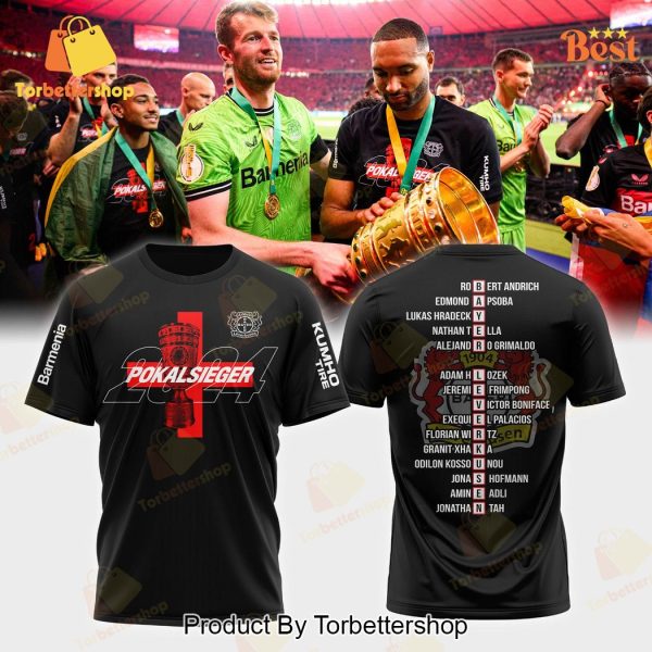 Bayer 04 Leverkusen Champions DFB-Pokal 3D T-Shirt