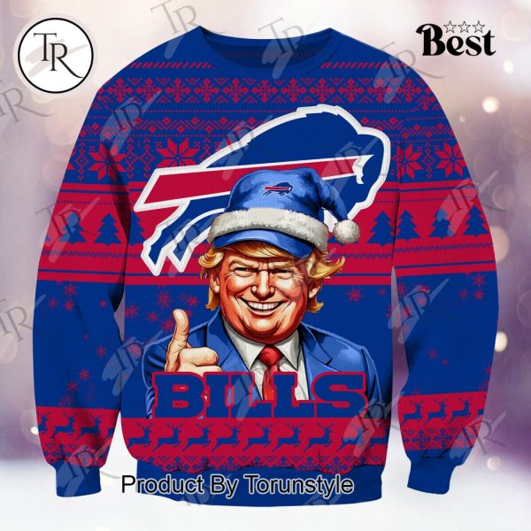 Buffalo Bills Christmas Donald Trump Knitted Sweater