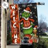 NFL Chicago Bears Football Grinch Welcome Christmas Garden Flag – Custom Name