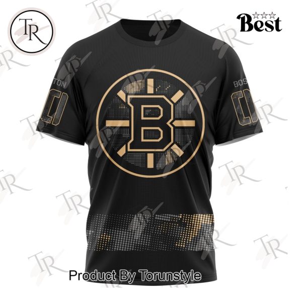 NHL Boston Bruins Personalized Military Appreciation Design Hoodie