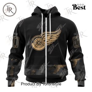 NHL Detroit Red Wings Personalized Military Appreciation Design Hoodie