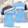 Manchester Citys 4-In-A-Row Champions 3D T-Shirt