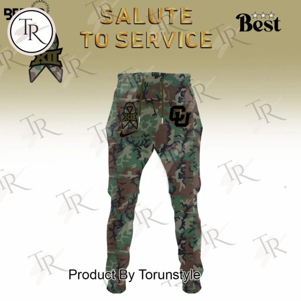 Colorado Buffaloes Camo 2024 Salute to Service Combo Hoodie, Longpants, Cap