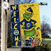 NFL Los Angeles Chargers Football Grinch Welcome Christmas Garden Flag – Custom Name