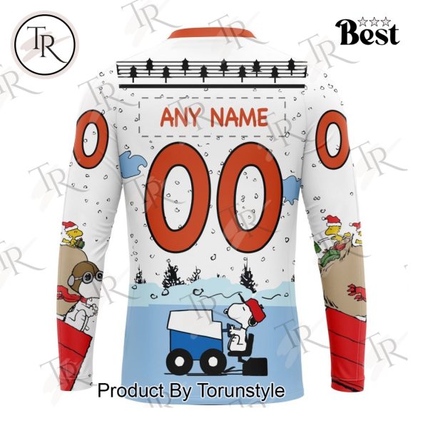 NHL Anaheim Ducks Special Peanuts Ice Skating Design Hoodie