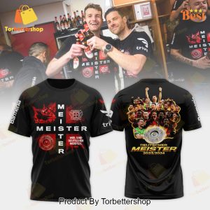 Meister 2023-2024 Bayer 04 Leverkusen Champions 3D T-Shirt