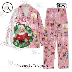 Dolly Parton You’ll Always Be At The Tippy Top Of My Nice List Merry Christmas Button Down Pajamas Set