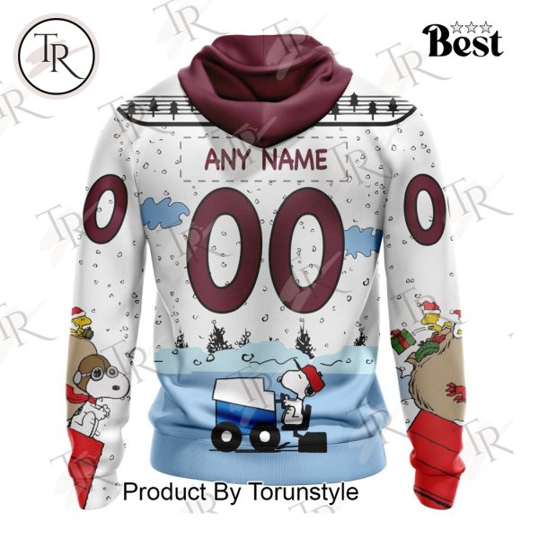 NHL Colorado Avalanche Special Peanuts Ice Skating Design Hoodie