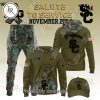 Texas Longhorns Camo 2024 Salute to Service Combo Hoodie, Longpants, Cap