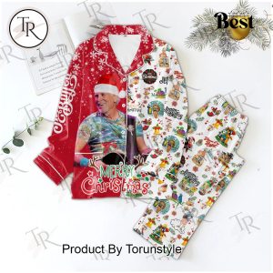 Jimmy Buffett Merry Christmas Button Down Pajamas Set