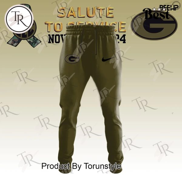 Georgia Bulldogs Camo 2024 Salute to Service Combo Hoodie, Longpants, Cap