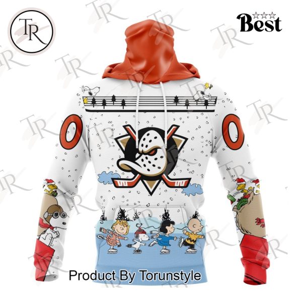 NHL Anaheim Ducks Special Peanuts Ice Skating Design Hoodie