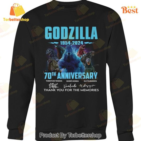 Godzilla 1954-2024 70th Anniversary Siganture Thank You For The Memories Unisex T-Shirt