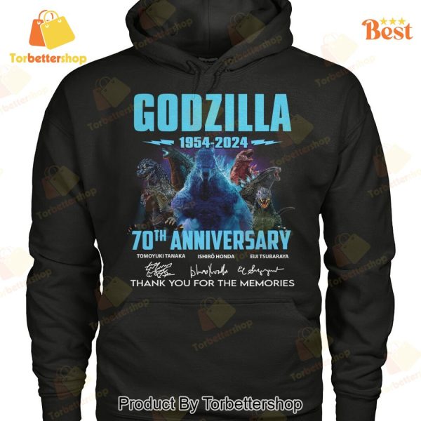 Godzilla 1954-2024 70th Anniversary Siganture Thank You For The Memories Unisex T-Shirt