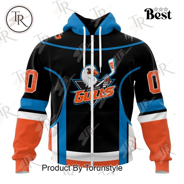 AHL San Diego Gulls Personalized 2024 Home Kits Hoodie