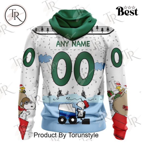 NHL Dallas Stars Special Peanuts Ice Skating Design Hoodie