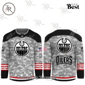 NHL Edmonton Oilers Arctic Camo 2024 Salute to Service Club Hockey Jersey