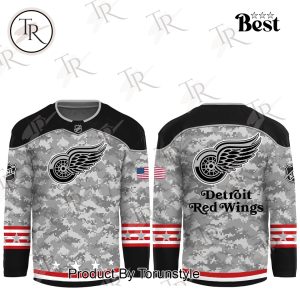 NHL Detroit Red Wings Arctic Camo 2024 Salute to Service Club Hockey Jersey