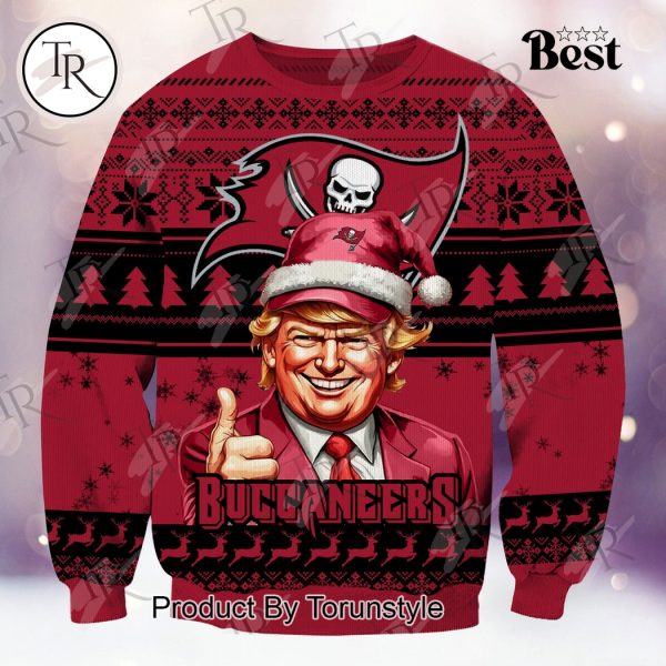 Tampa Bay Buccaneers Christmas Donald Trump Knitted Sweater