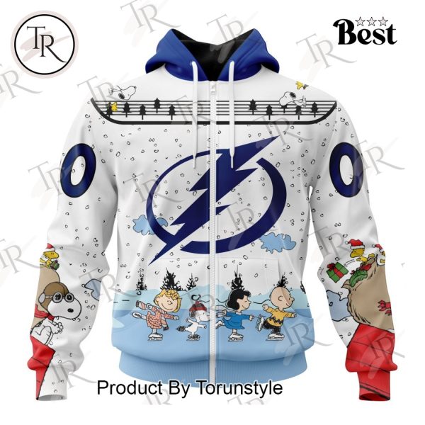 NHL Tampa Bay Lightning Special Peanuts Ice Skating Design Hoodie