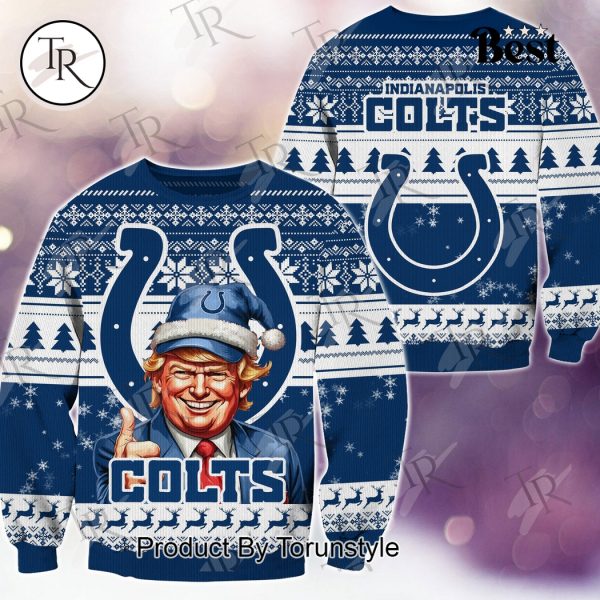 Indianapolis Colts Christmas Donald Trump Knitted Sweater