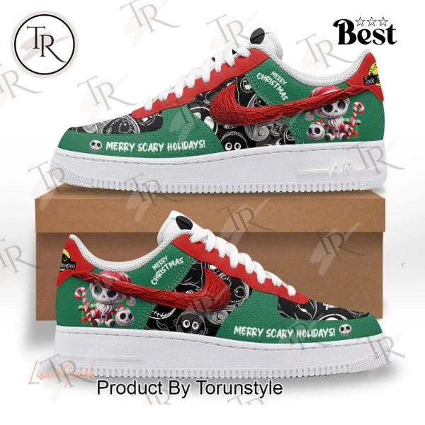 Jack Skellington Merry Scary Holidays! Merry Christmas Air Force 1 Sneakers