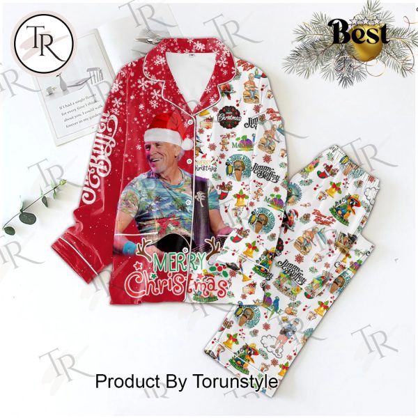 Jimmy Buffett Merry Christmas Button Down Pajamas Set