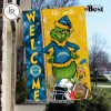 NFL Los Angeles Rams Football Grinch Welcome Christmas Garden Flag – Custom Name