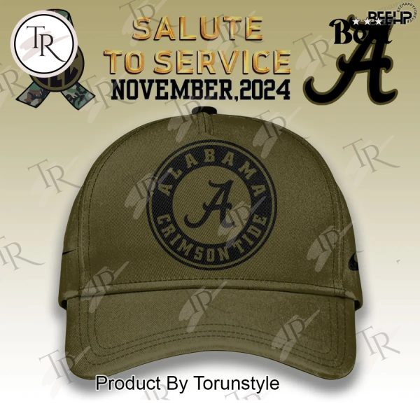 Alabama Crimson Tide Camo 2024 Salute to Service Combo Hoodie, Longpants, Cap