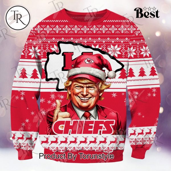 Kansas City Chiefs Christmas Donald Trump Knitted Sweater