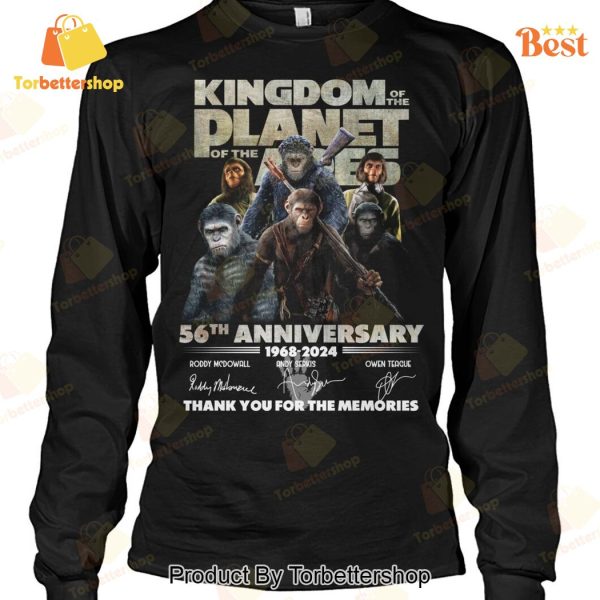 Kingdom Of The Planet Of Apes 56th Anniversary 1968-2024 Signature Thank You For The Memories Unisex T-Shirt