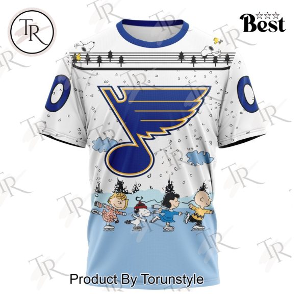 NHL St. Louis Blues Special Peanuts Ice Skating Design Hoodie