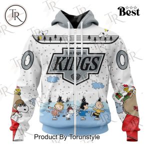 NHL Los Angeles Kings Special Peanuts Ice Skating Design Hoodie