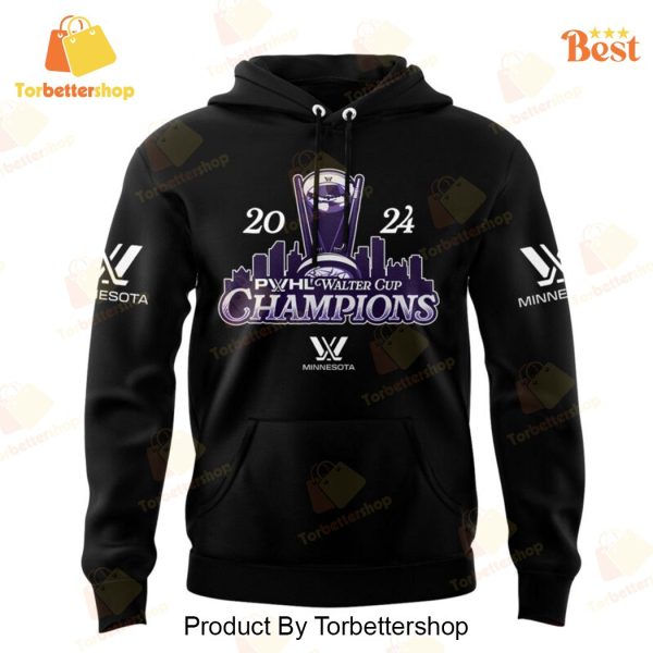 Minnesota PWHL Champions Walter Cup Black Hoodie