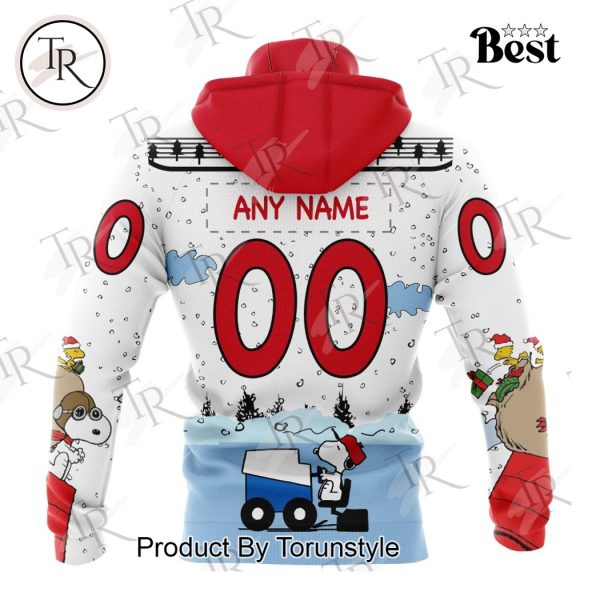 NHL New Jersey Devils Special Peanuts Ice Skating Design Hoodie