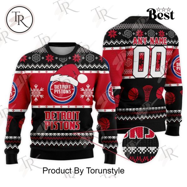 NBA Detroit Pistons Special Christmas Ugly Sweater Design