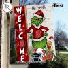 NCAA Nebraska Cornhuskers Football Grinch Welcome Christmas Garden Flag – Custom Name