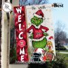 NCAA North Carolina Tar Heels Football Grinch Welcome Christmas Garden Flag – Custom Name