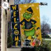 NCAA Northern Illinois Huskies Football Grinch Welcome Christmas Garden Flag – Custom Name